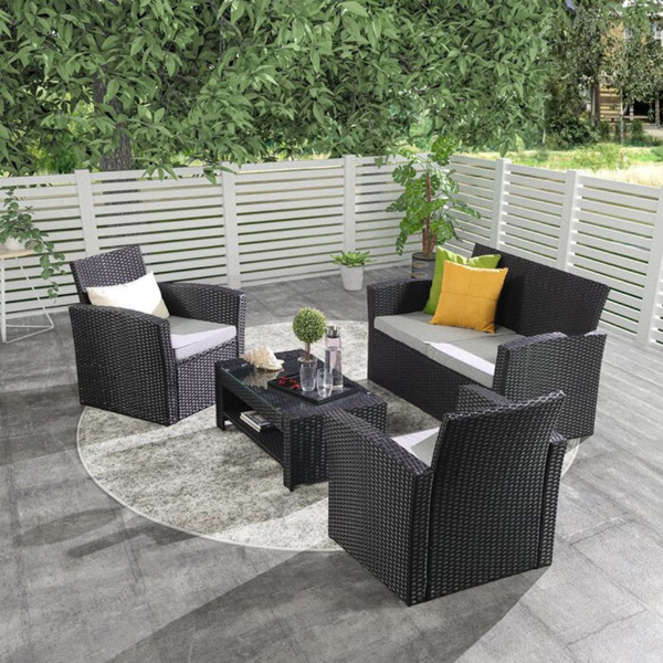 Bellucci Outdoor Sofa Set 2 Seater, 2 Single Seater And 1 Center Table