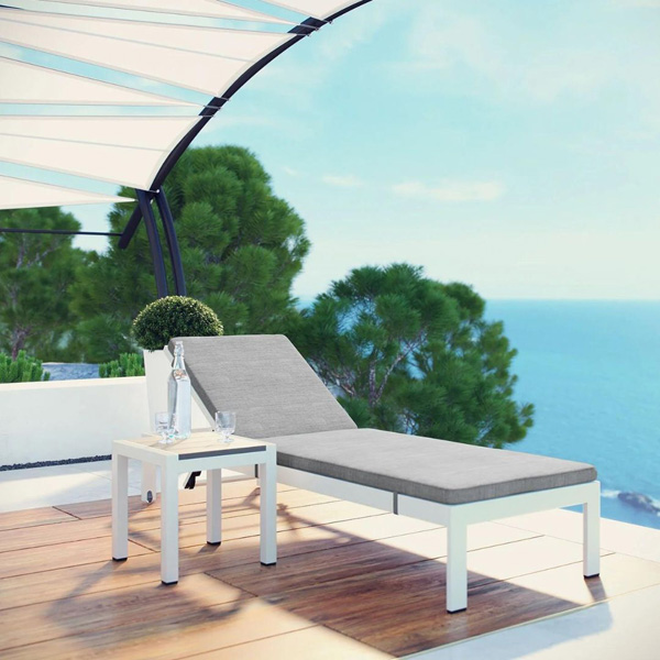 Bright Outdoor Swimming Poolside Lounger