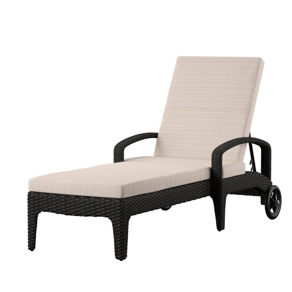 Brisk Outdoor Swimming Poolside Lounger (Black)