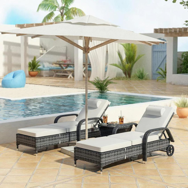 Foster Outdoor Swimming Poolside Lounger