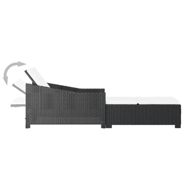 Rafin Outdoor Swimming Poolside Lounger (Black)