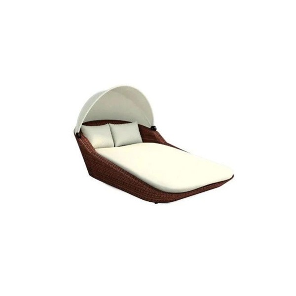 Bianchi Outdoor Poolside Sunbed With Cushion Daybed (Brown)