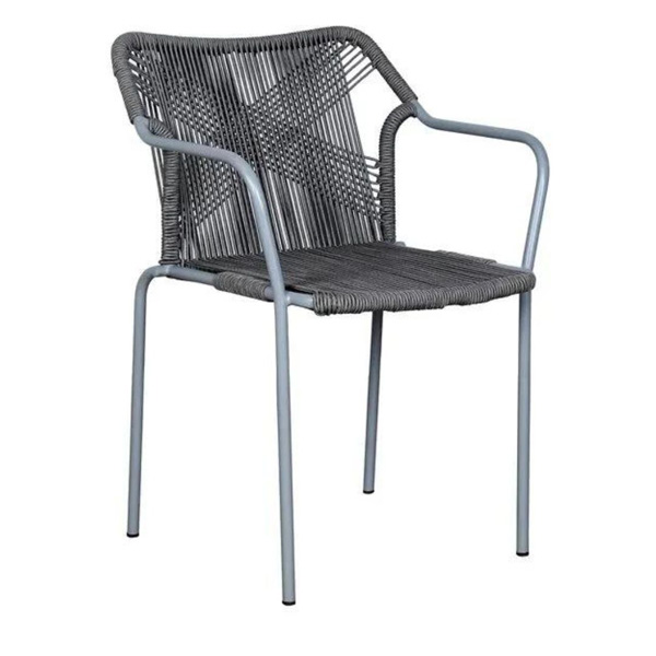 Lanai Chair With Disc Table- Grey