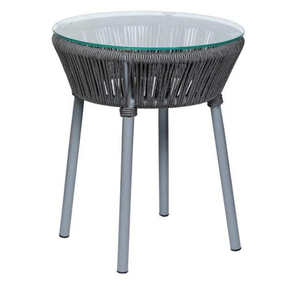 Lanai Chair With Disc Table- Grey