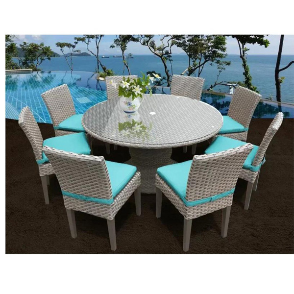 Marotta Outdoor Patio Dining Set 8 Chairs And 1 Table (Silver)